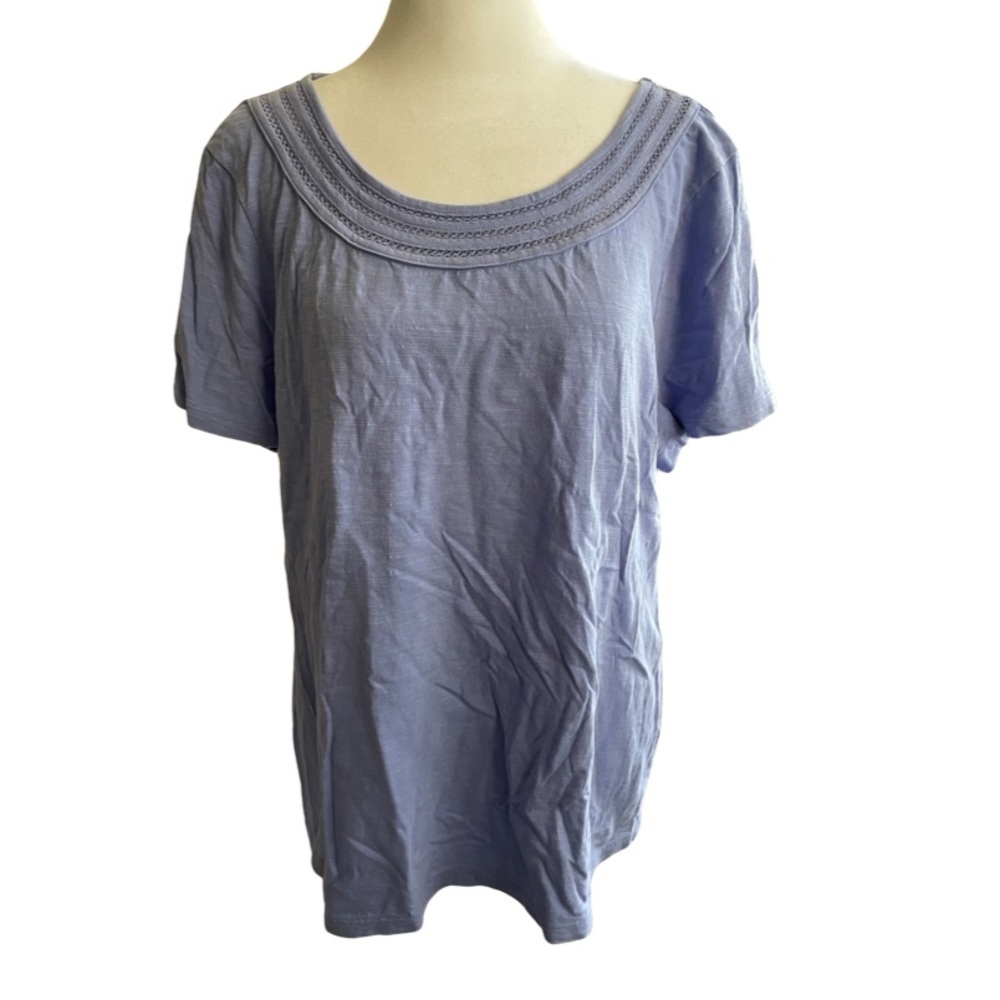 Talbots pale blue classic top XLP